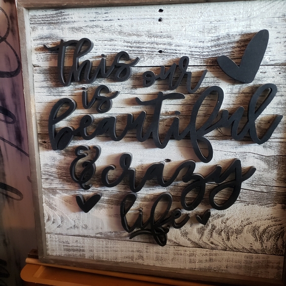 Other - Beautiful & Crazy Life Wall Art